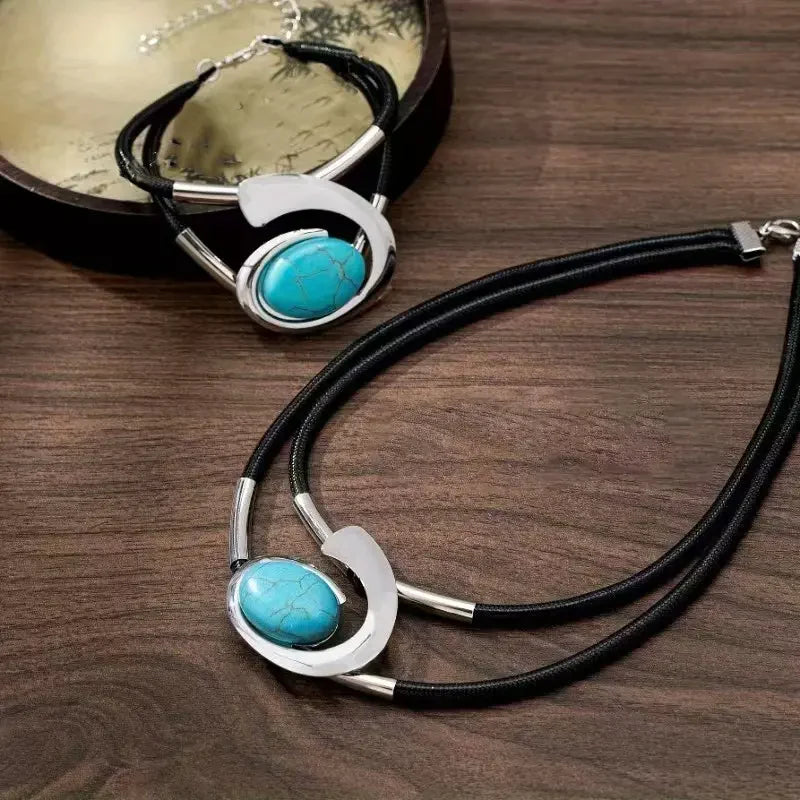 Vintage Boho Necklace & Bracelet Set